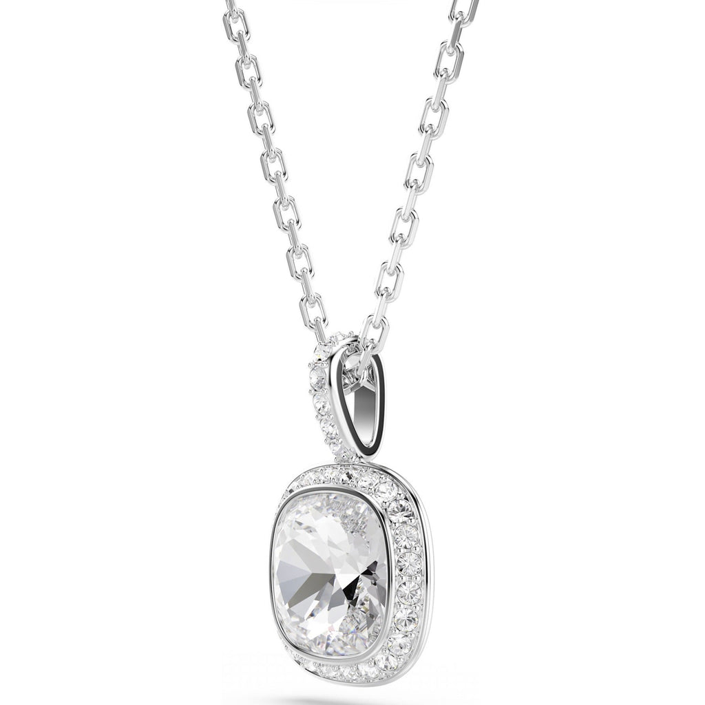 Una Angelic: White Cushion Cut Crystals Pendant - 2 Colours