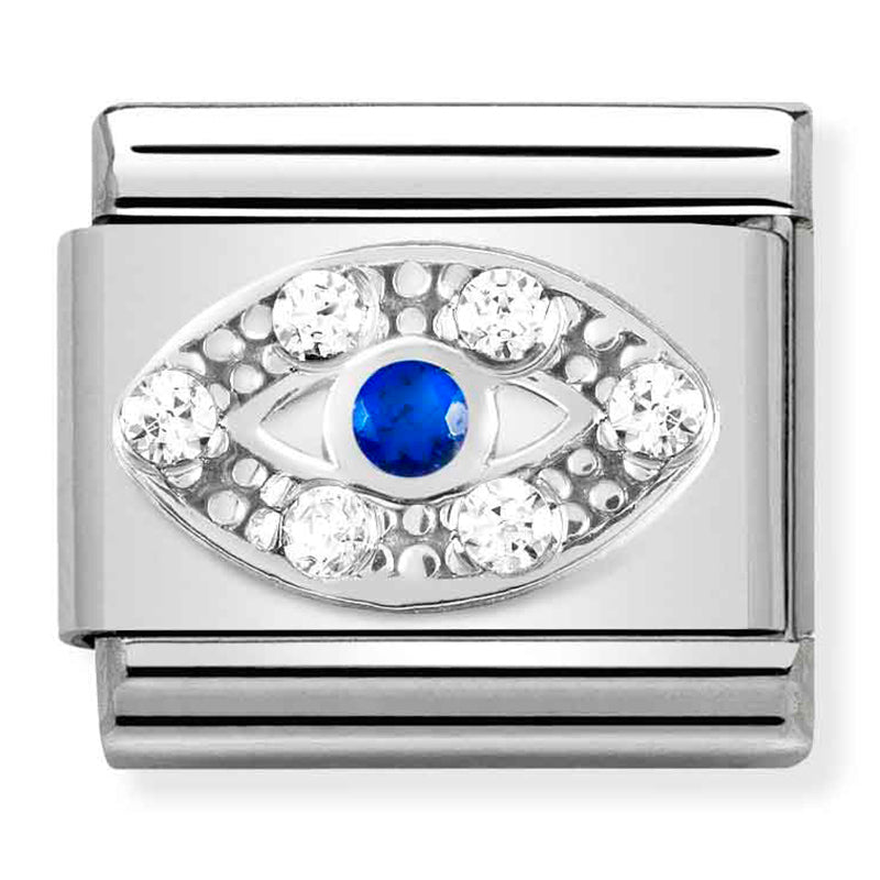 Religion - Evil Eye with CZ Silver Charm