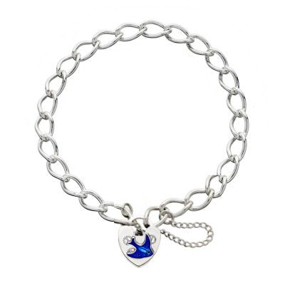 My Little Angel : Brooklyn Bluebird Open Link Curb Bracelet Silver