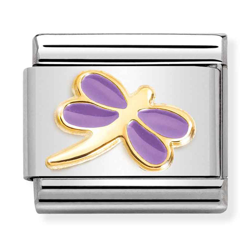 Animals - Lilac Dragonfly Gold Charm
