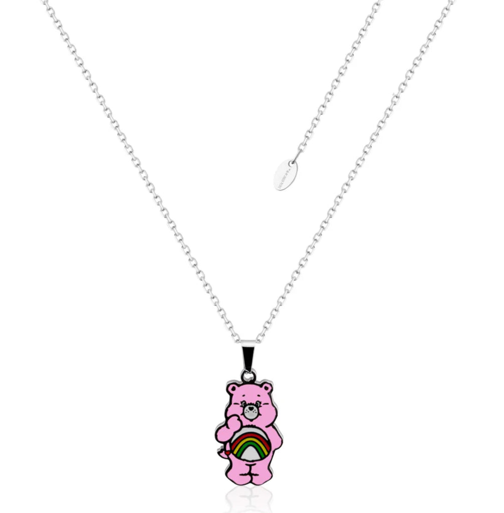 Care Bear - Pink Cheer Bear - Necklace & Earring