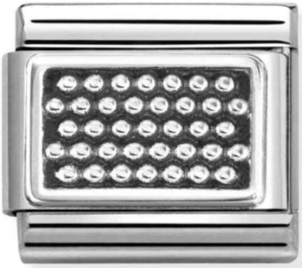 Symbols - Dot Plate Oxidised Silver Charm