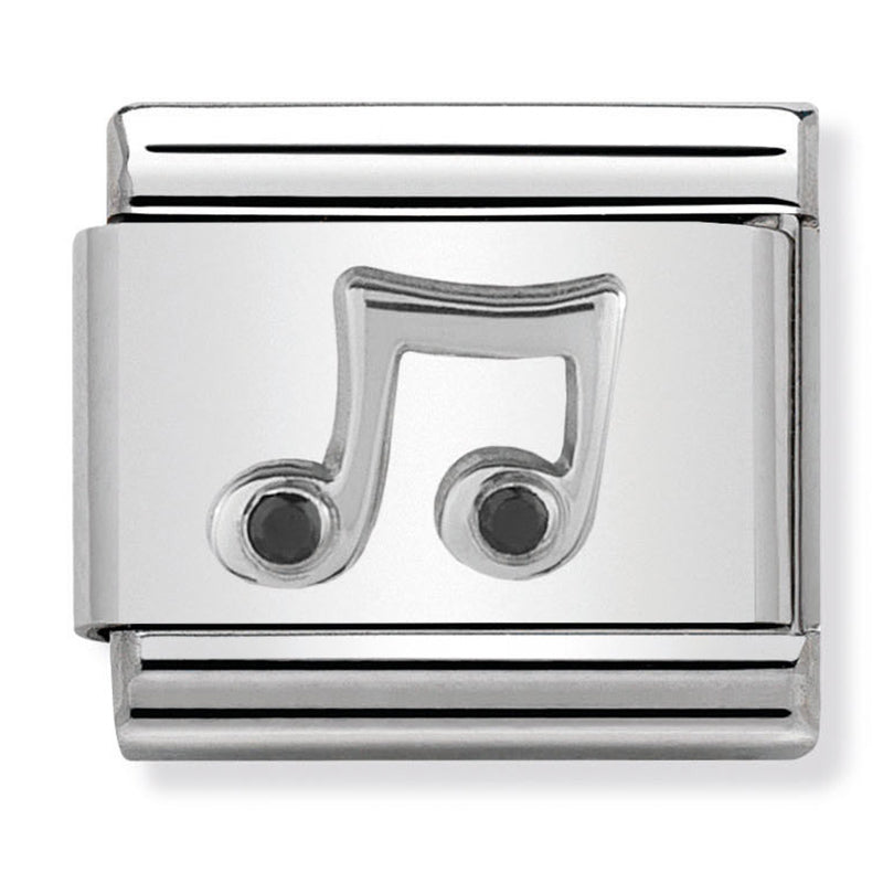 Hobbies - Music Note Silver Charm