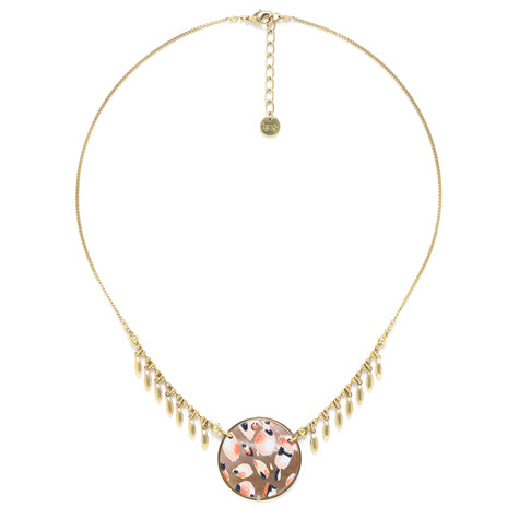 LEONA Round Disc + Dangles Necklace