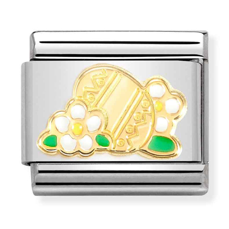 Easter - Egg with Flowers Gold Charm