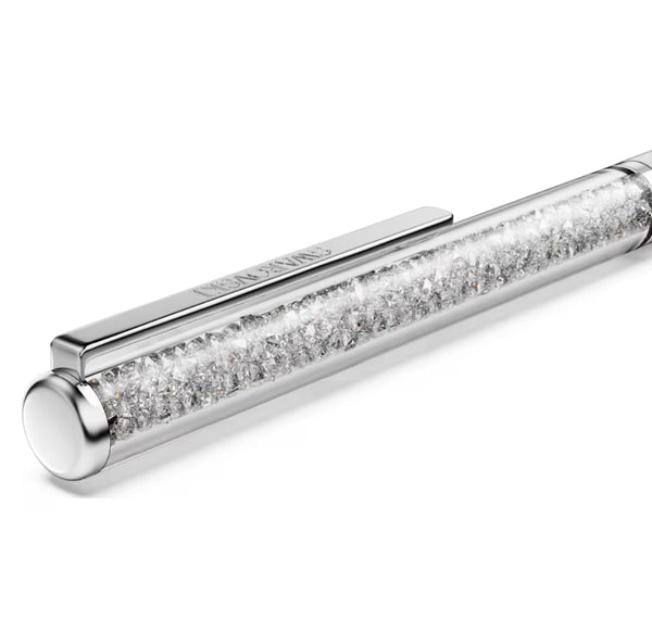 Crystalline Ballpoint Pen - Silk White, White Lacquered Chrome Plated