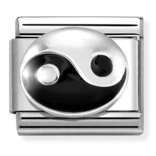 Yin Yang Silver Charm