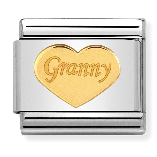 Family - Granny Heart Gold Charm