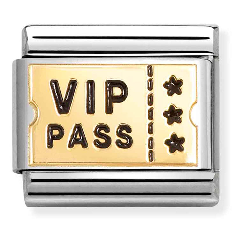 Occasions - VIP Pass with Black Enamel Gold Charm
