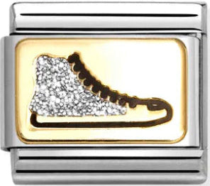 Symbols - Silver Glitter Sneaker Gold Charm