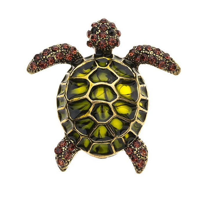Brooch - Green Turtle