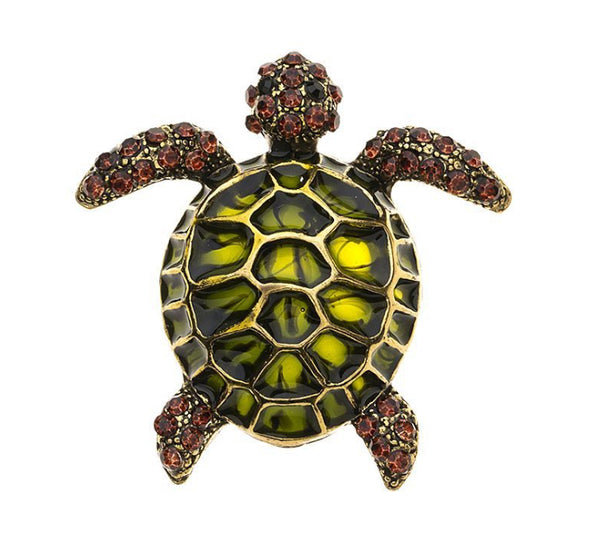 Brooch - Green Turtle