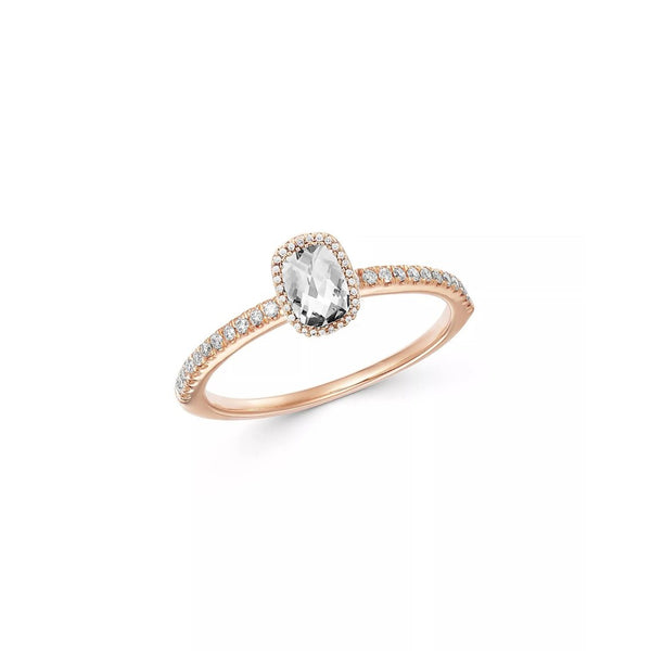 Ring - Princess Cut CZ Stone with Halo Ring