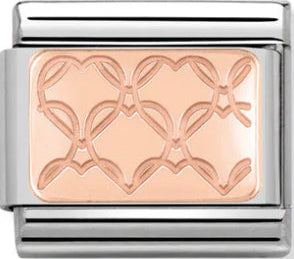 Symbols - Heart Pattern Rosegold charm