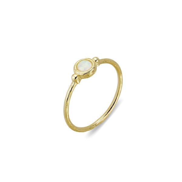 Ring - White Opalite YGP Ring