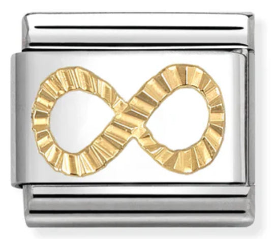 Etched Symbols - Infinity Gold Charm