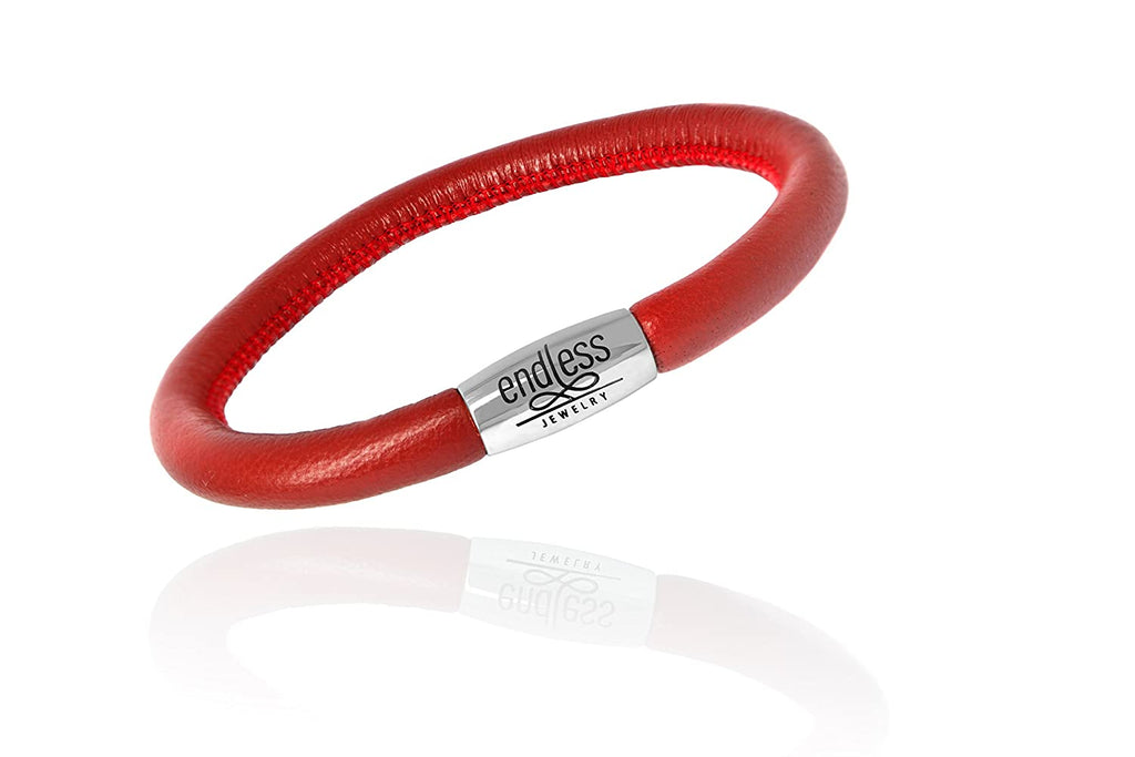 Endless Red Leather Bracelet