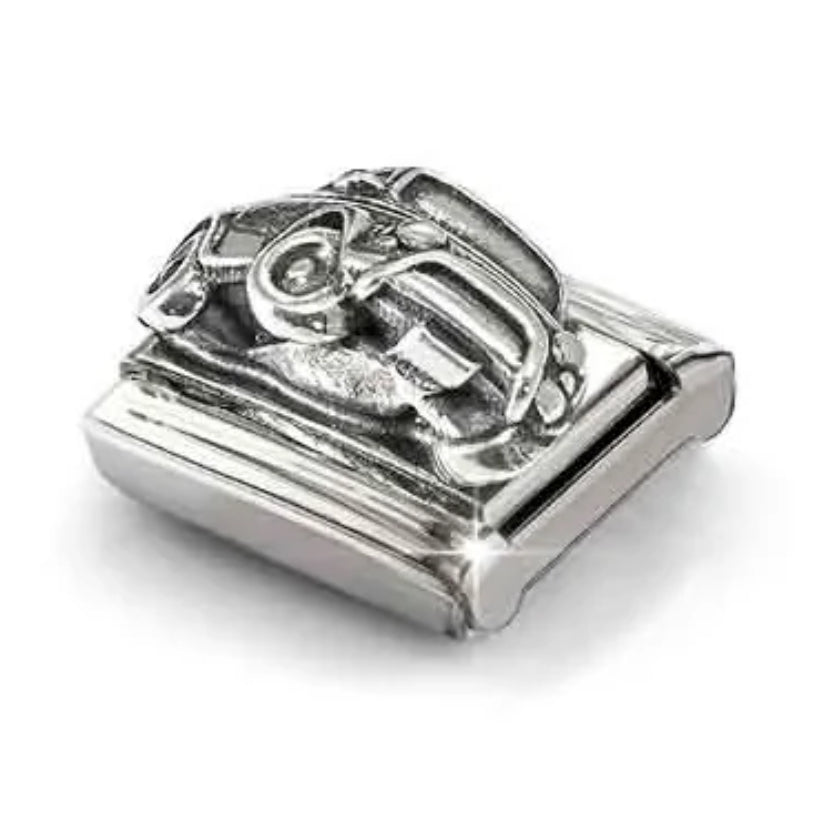 Transport - Car Relief Oxidised Silver Charm