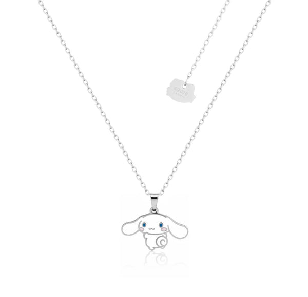 Sanrio - Silver Cinnamoroll - Necklace & Stud Earring
