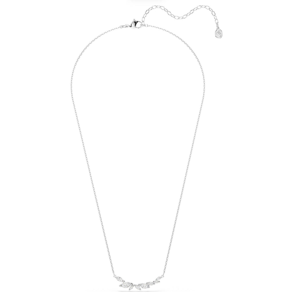 Mesmera: White Marquise Cut Crystal Silver Necklace