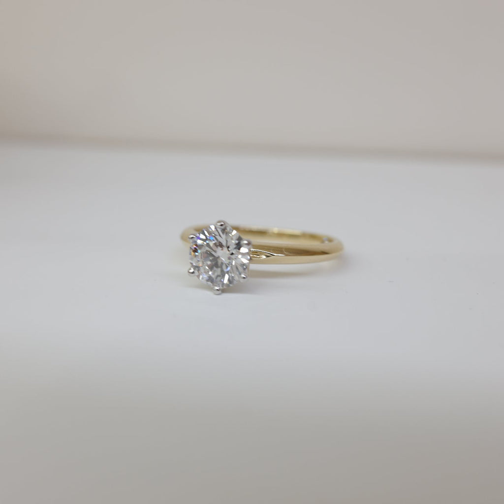 Plat 18ct YG 1.04ct DVSI LAB DIA