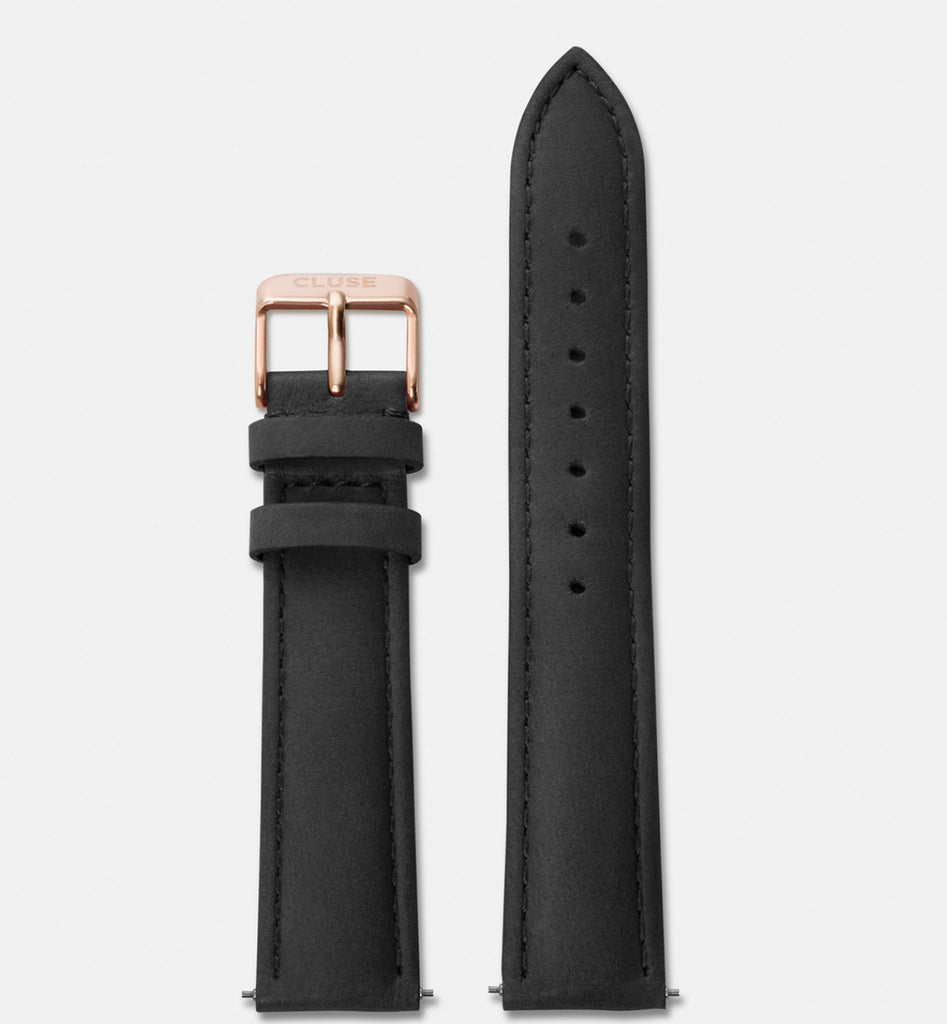 CLUSE 18mm Black/RoseGold Watch Band