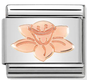 Nature - Daffodil Rosegold Charm