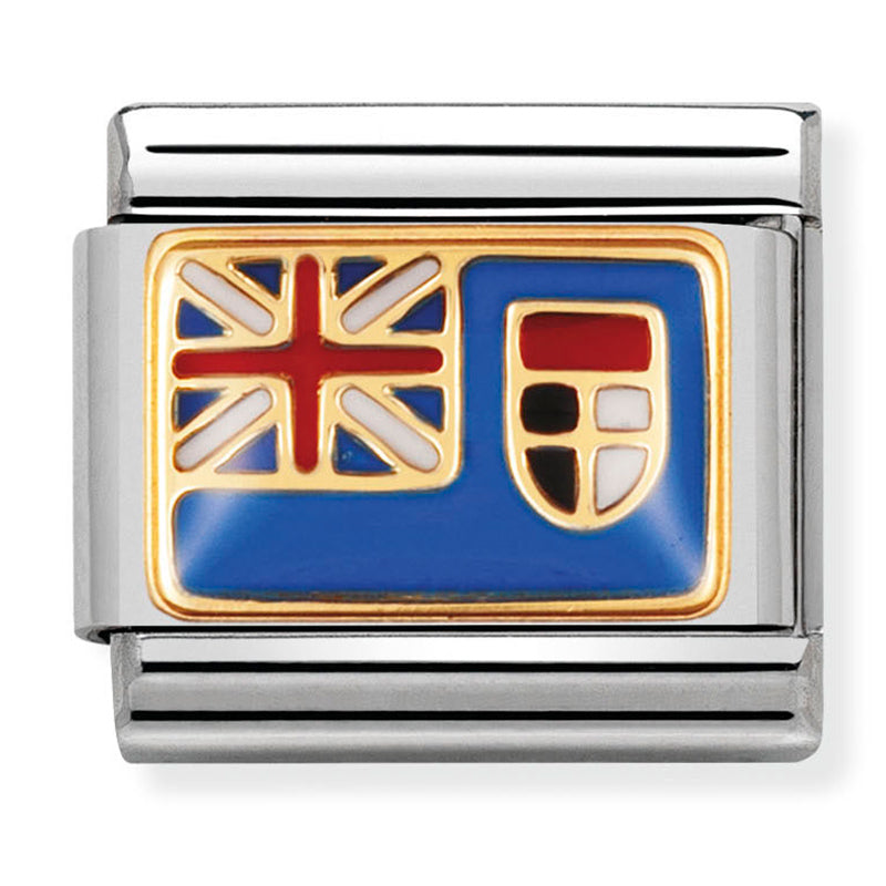 Oceania Flag - Fiji Gold Charm