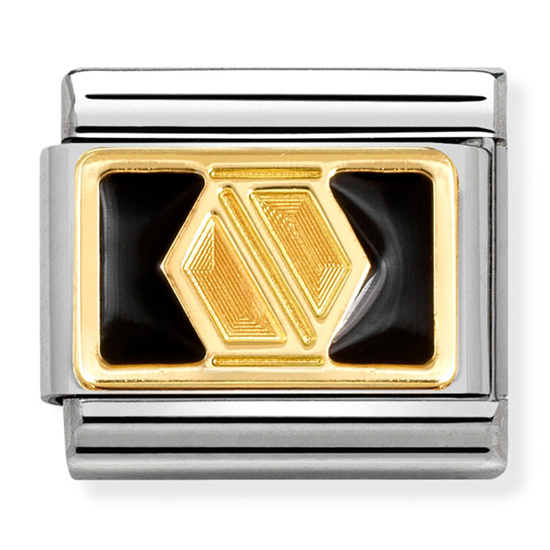Symbols - Black Screw Gold Charm