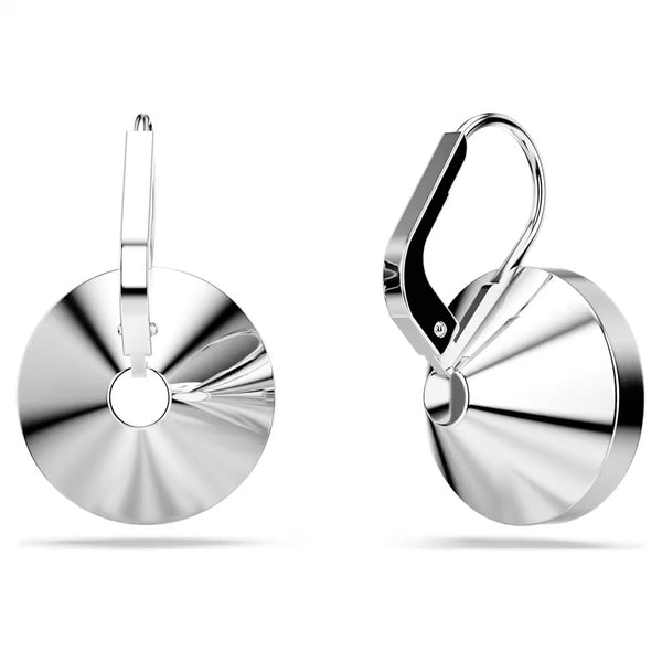 Bella: Pink Round Silver Drop Earrings