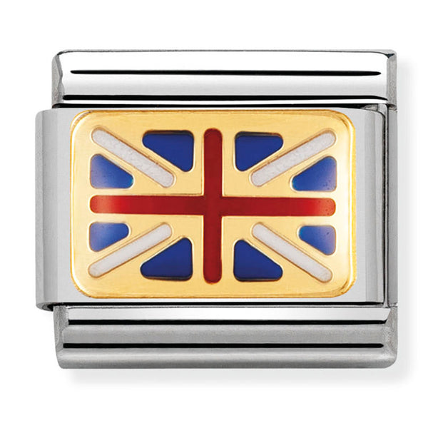 Europe Flag - Great Britain Gold Charm
