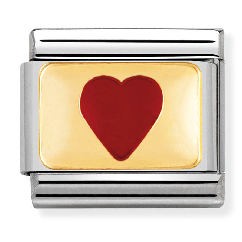 Love - Red Heart Gold Charm