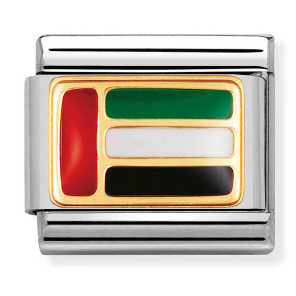 Asia Flag - United Arab Emirates Gold Charm