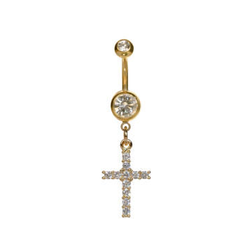 Pgymy Navel YGP Cross Drop Crystal