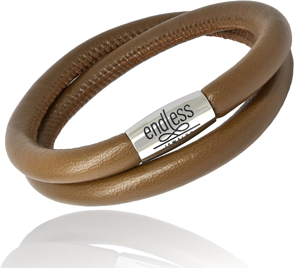 Endless Brown Leather Wrap Bracelet - 2 sizes (Final Sale)