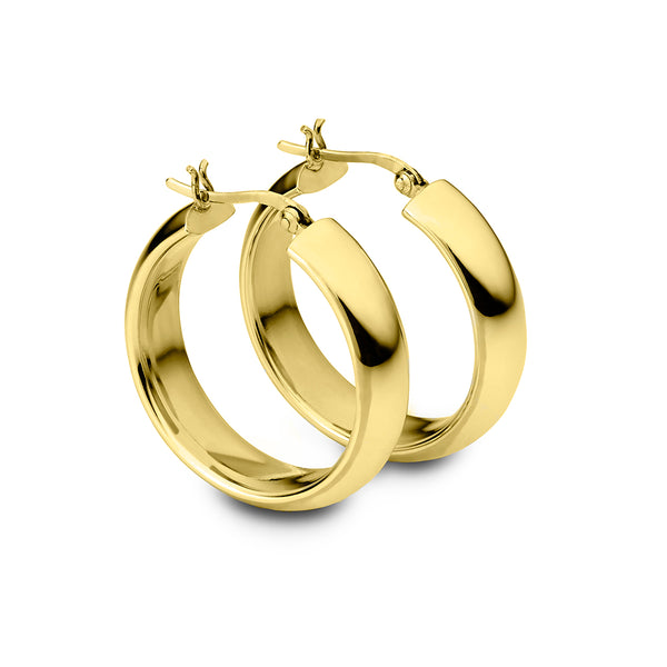 30mm Domed Hoop Earrings - 2 colours