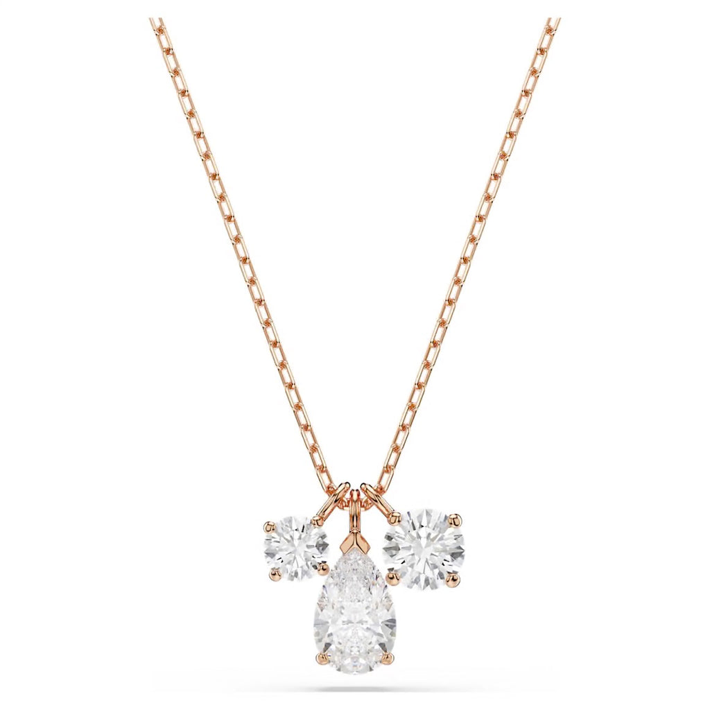 Mesmera: White Mixed Cuts Rosegold Pendant