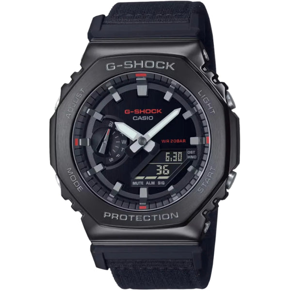 Casio: G-Shock Black Metal Cloth Fabric Band Watch