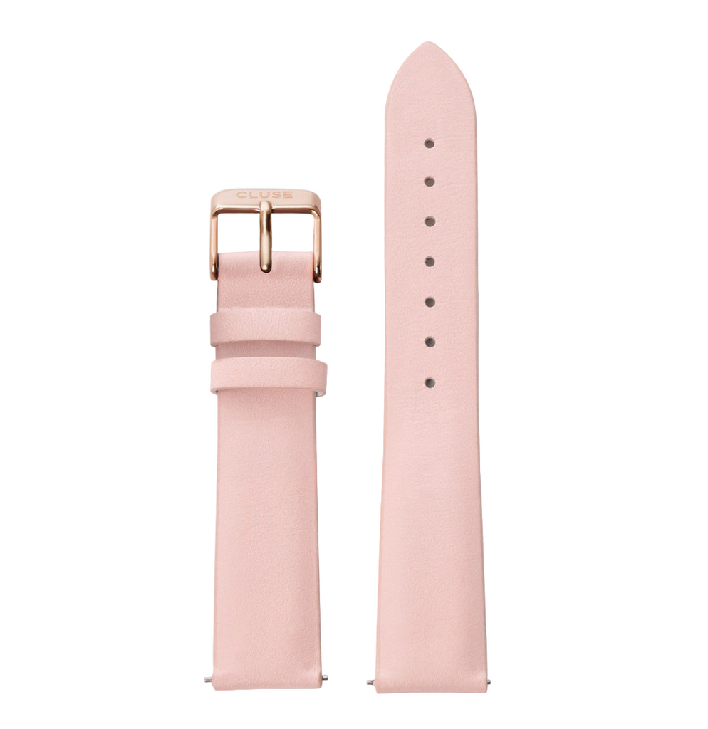 CLUSE 18mm Pink/Rosegold Leather Watch Band