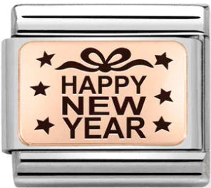 Occasions - Happy New Year Rosegold Charm