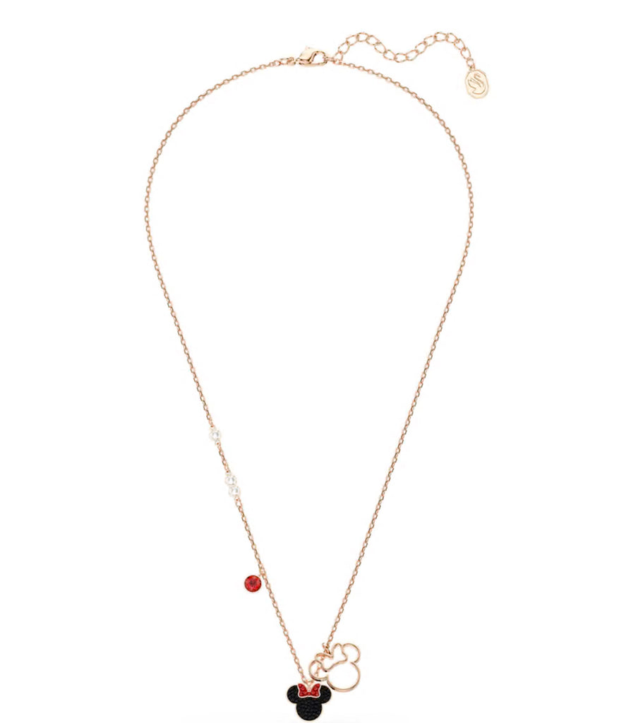 Mickey & Minnie Multicoloured Rosegold Tone Necklace
