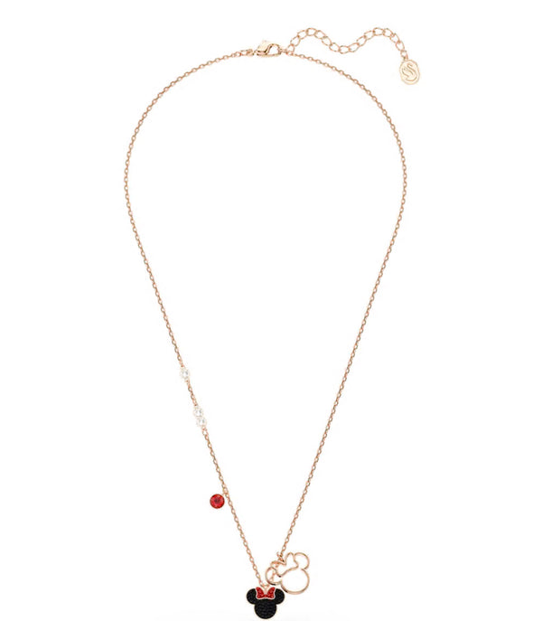 Mickey & Minnie Multicoloured Rosegold Tone Necklace