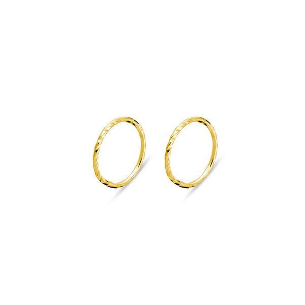Twisted 8mm Gold Plated Hinged Sleepers