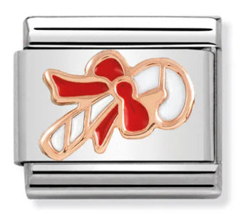 Christmas - Candy Cane Rosegold Charm
