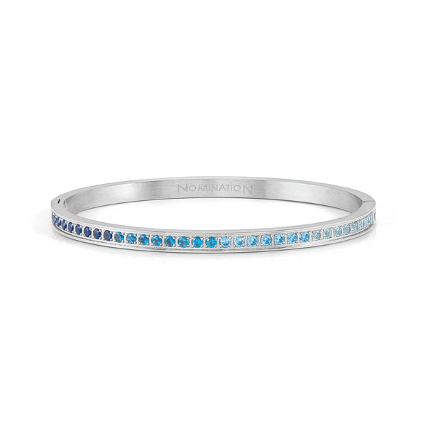 Pretty Bangles: Silver Gradient Blue CZ