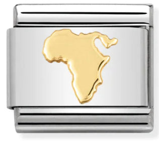 Geographic Symbols - Map of Africa Gold Charm