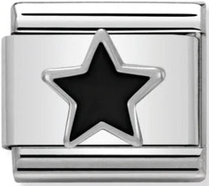 Symbols - Black Star Silver Charm