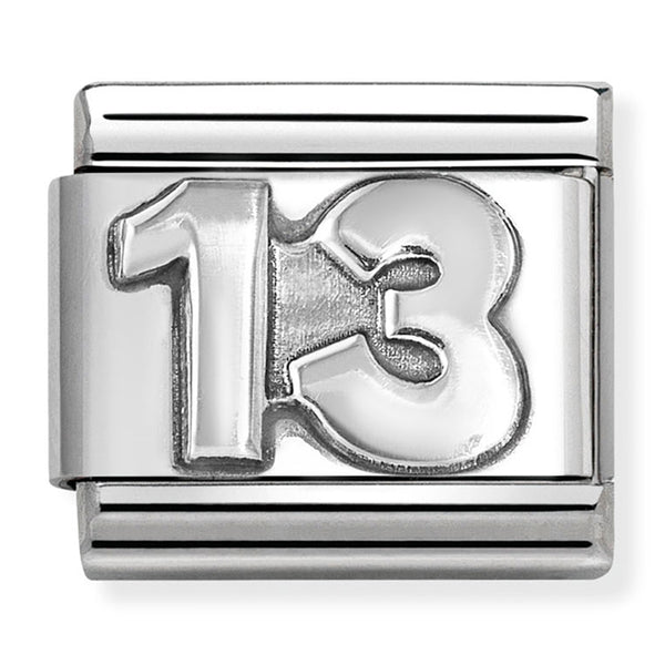 Birthday - 13th Oxidised Silver Charm