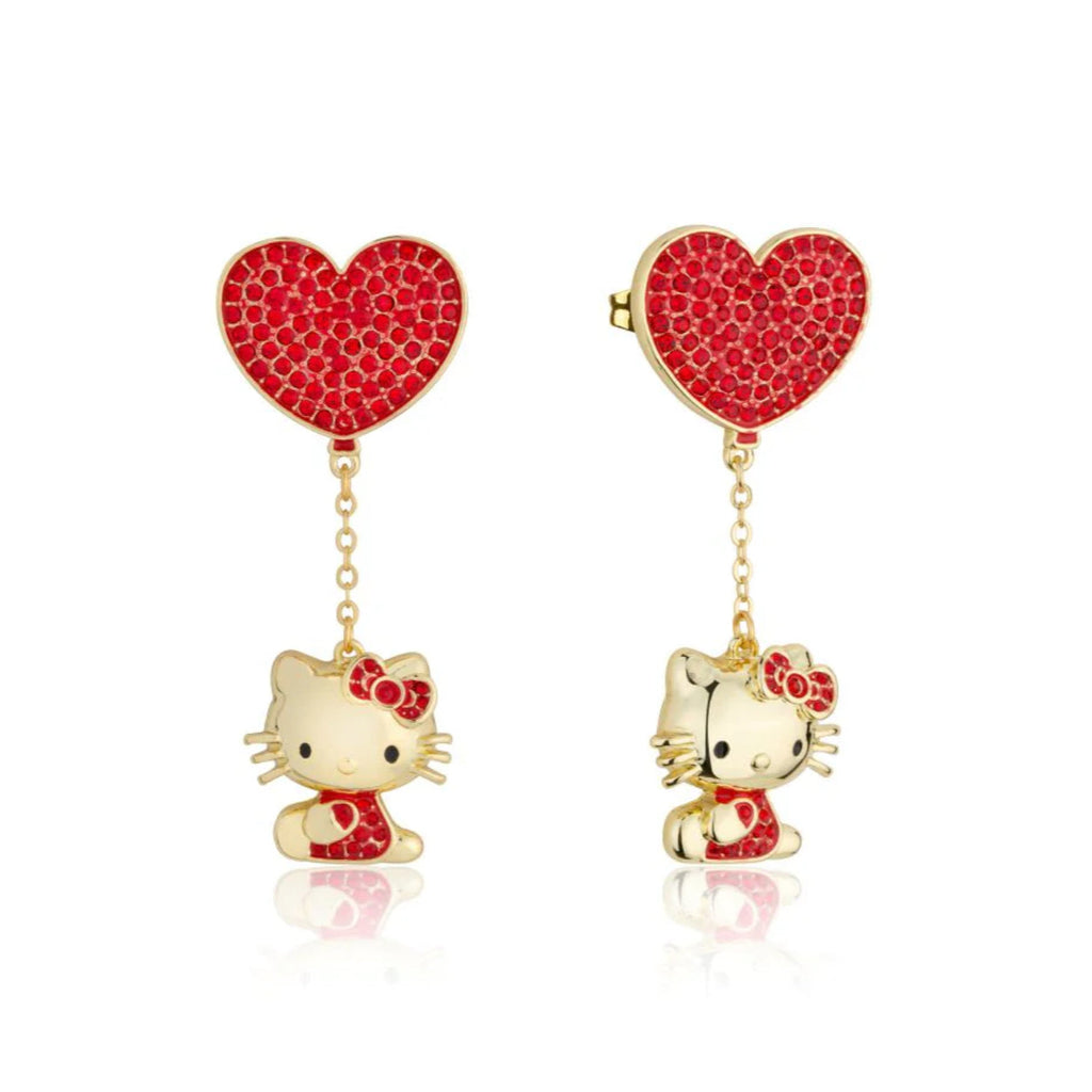 Sanrio - Hello Kitty Crystal Heart Necklace & Drop Earring - 2 colours