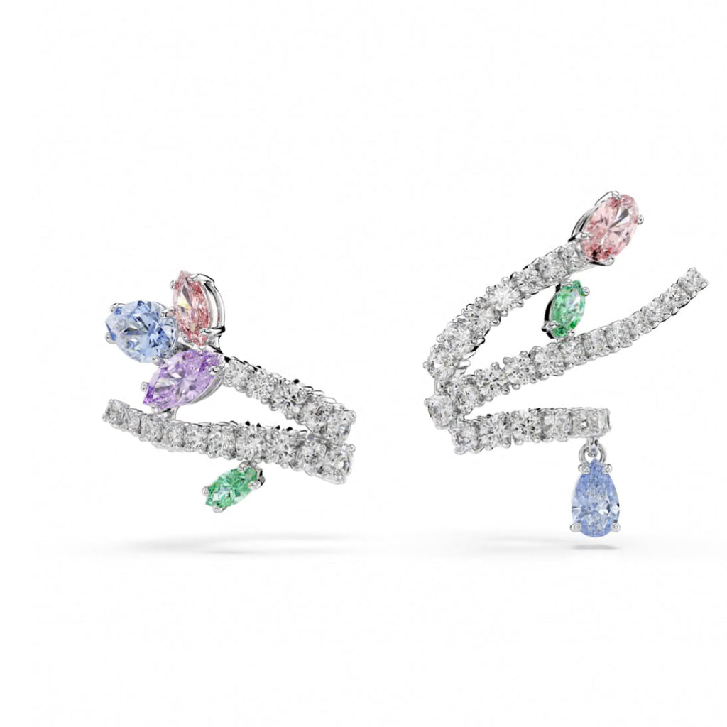 2026 Capsule Ariana Grande: Multicoloured Mixed Cuts Silver Ear Cuffs